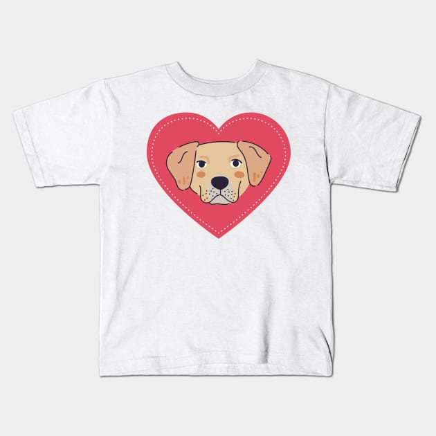 My Labrador is my Valentine Kids T-Shirt by greenoriginals